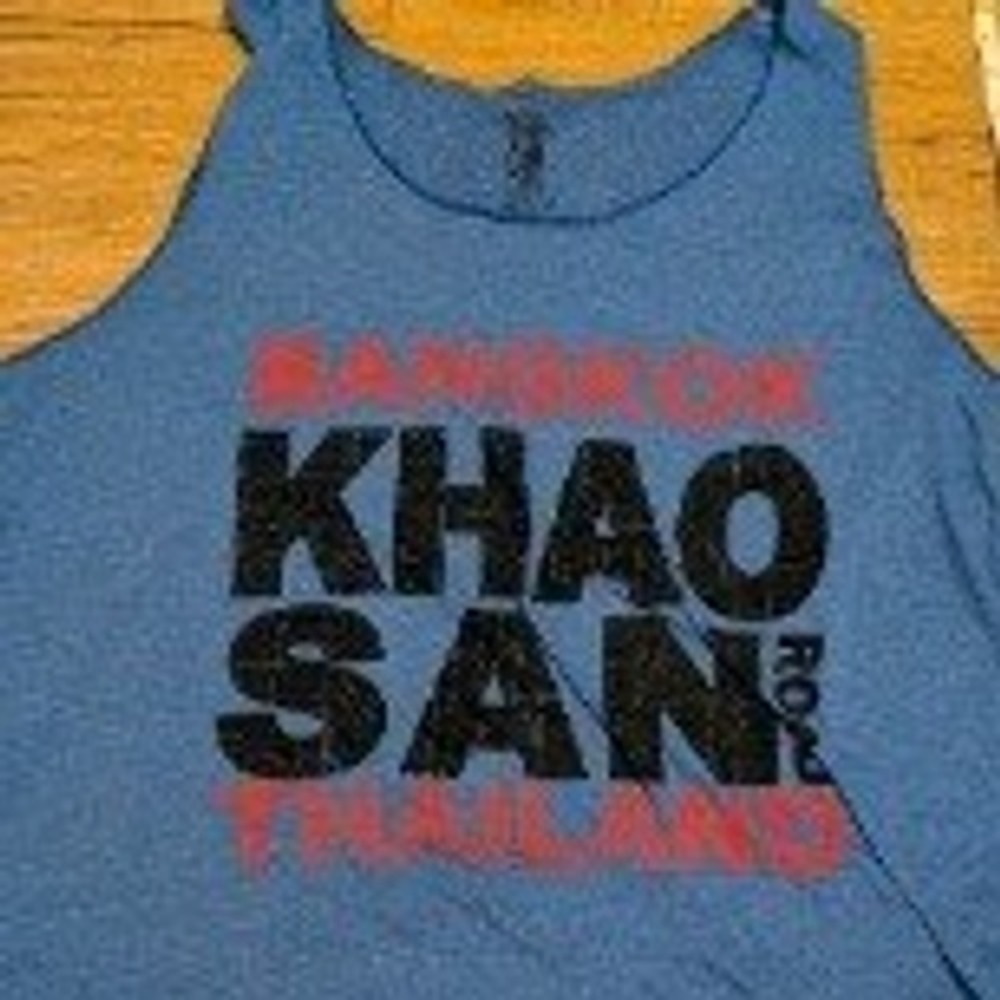 Chang Suk Bangkok Khao San Road Thailand Tank Top Blue Heather Mens 2XL